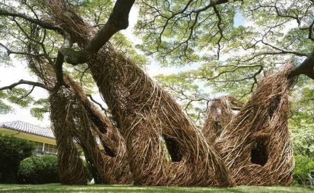 L’artiste Patrick Dougherty façonne la nature pour des œuvres éphémères Patrick Dougherty, sculptures végétales éphémères Land Art
