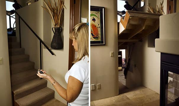 Pièces et chambres cachées et secrètes dans la maison