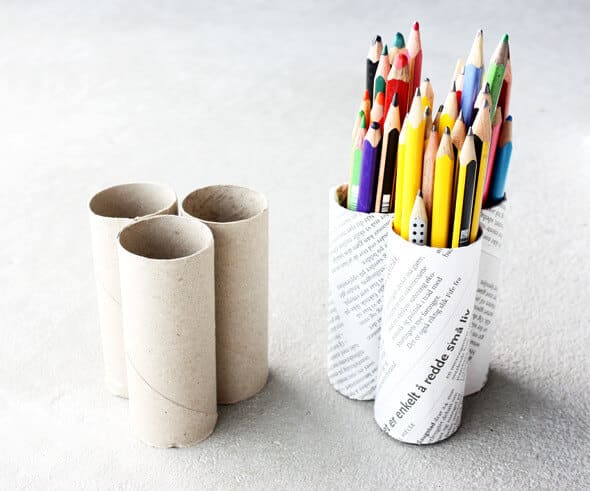 Rouleau de papier toilette recyclage en art et déco