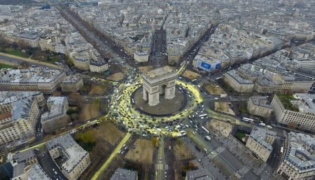 Greenpeace, arc de Triomphe, place de l'étoile, peinture