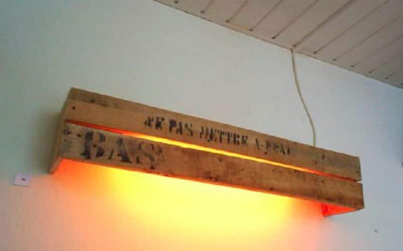recyclage, palettes, bois, lumiere