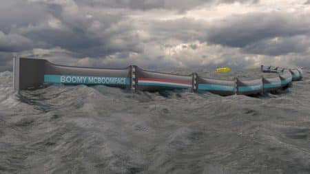 Ocean Cleanup: le projet visant à dépolluer les océans prend forme en mer du Nord Ocean Cleanup, prototype Mer du Nord