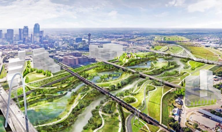 Dallas dévoile les plans d’un éco-quartier doté d’un parc 11 fois égal à Central Park