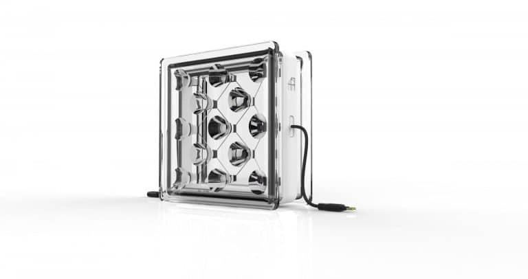 Cubes transparents des panneaux solaires utilisés comme matériaux de construction