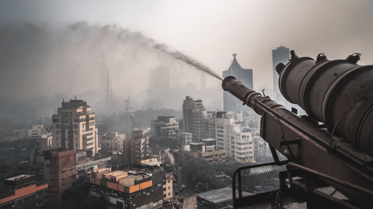 Des canons à eau à New Delhi pour lutter contre la pollution Des canons à eau à New Delhi pour lutter contre la pollution