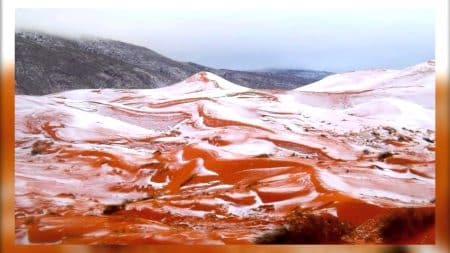 De la neige aux confins du Sahara !