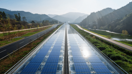 La première autoroute solaire ouverte en Chine La première autoroute solaire ouverte en Chine