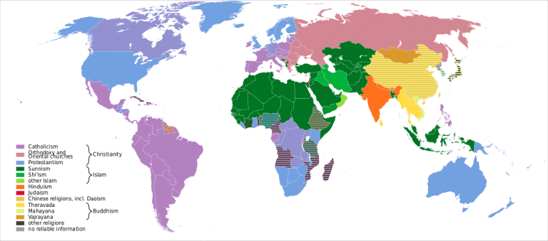 Les religions d&rsquo;État dans le monde