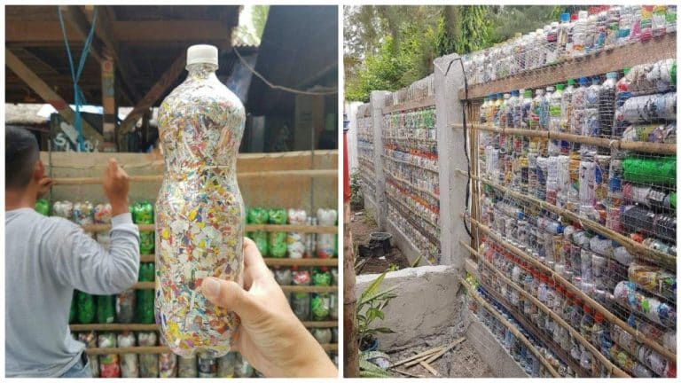Philippines : des maisons construites à base de bouteilles en plastique