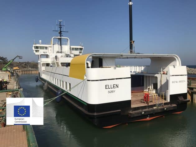Ellen, le premier ferry 100 % électrique, prend enfin l’eau au Danemark !