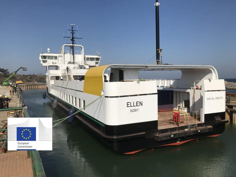 Ellen, le premier ferry 100 % électrique, prend enfin l&rsquo;eau au Danemark !
