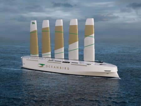 Oceanbird : un bateau cargo alimenté par des éoliennes, prévu pour 2024