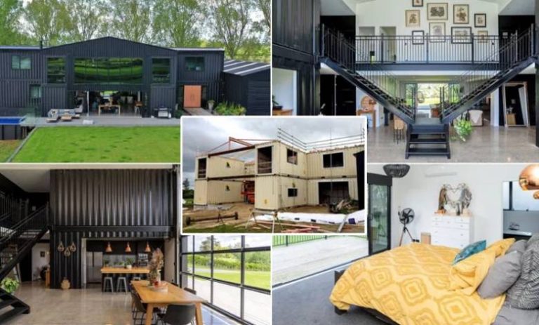 Nouvelle-Zélande : il construit une magnifique maison avec 12 containers recyclés !