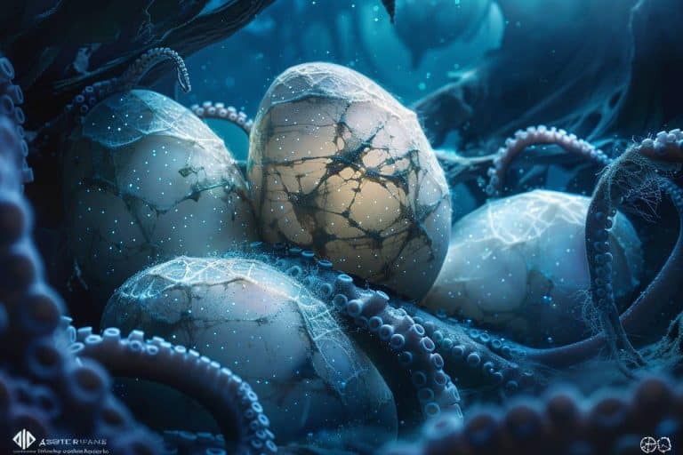 Découverte fascinante : des œufs géants couvés par un mystérieux calmar des abysses, un spectacle rare