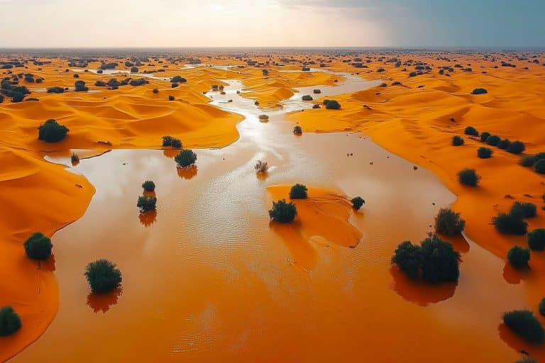 Pluies exceptionnelles transforment le Sahara : un phénomène étonnant observé par les scientifiques