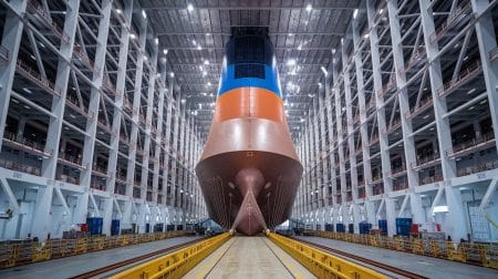 Haut comme un immeuble de 4 étages et pesant 171 000 tonnes, ce moteur titanesque propulse des navires de 11 000 conteneurs, marquant une nouvelle ère dans la course au gigantisme maritime Ce titan maritime de 171 000 tonnes et 14 cylindres redéfinit le transport avec 11 000 conteneurs propulsés