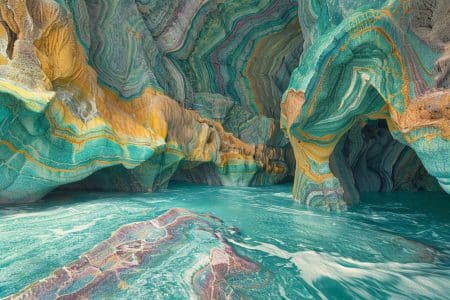 Ces cavernes turquoise au Chili, sculptées par la nature depuis 15 000 ans, révèlent des murs de 'glace minérale' fascinants