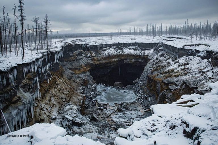 Cette « Porte des Enfers » en Sibérie triple de taille en 33 ans et libère 5000 tonnes de CO2 par an : une catastrophe imminente