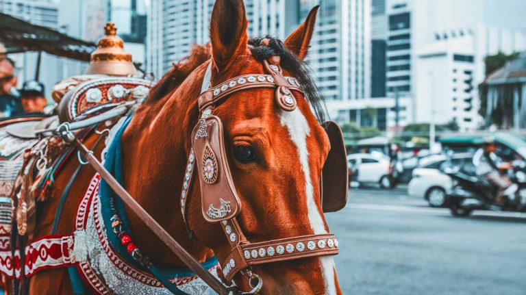 À Jakarta, ces chevaux de delmans endurent l’enfer sous le tintement des clochettes