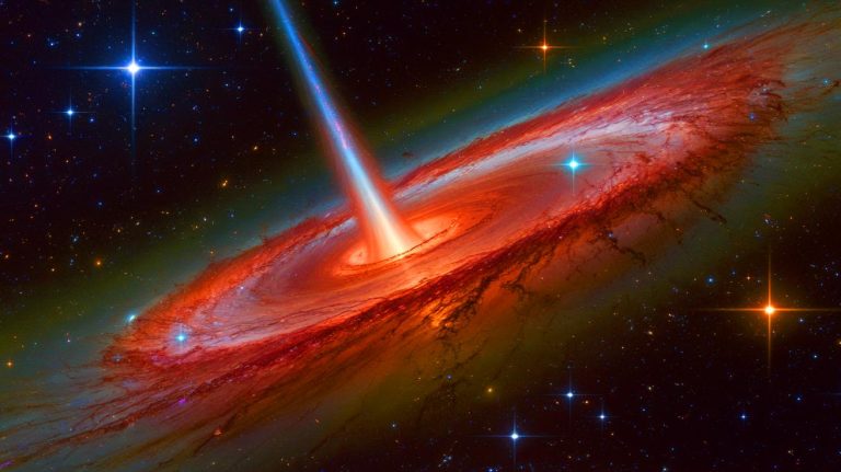 Aussi long que deux fois la Voie lactée : les scientifiques révèlent le plus grand jet de trou noir jamais observé dans l’univers