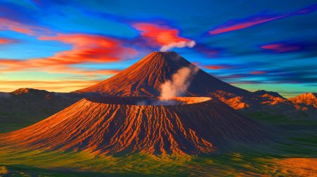 Illustration de l'activité sismique du volcan Uturuncu en Bolivie (création par IA, illustration non réaliste). Crédit : Ideogram.