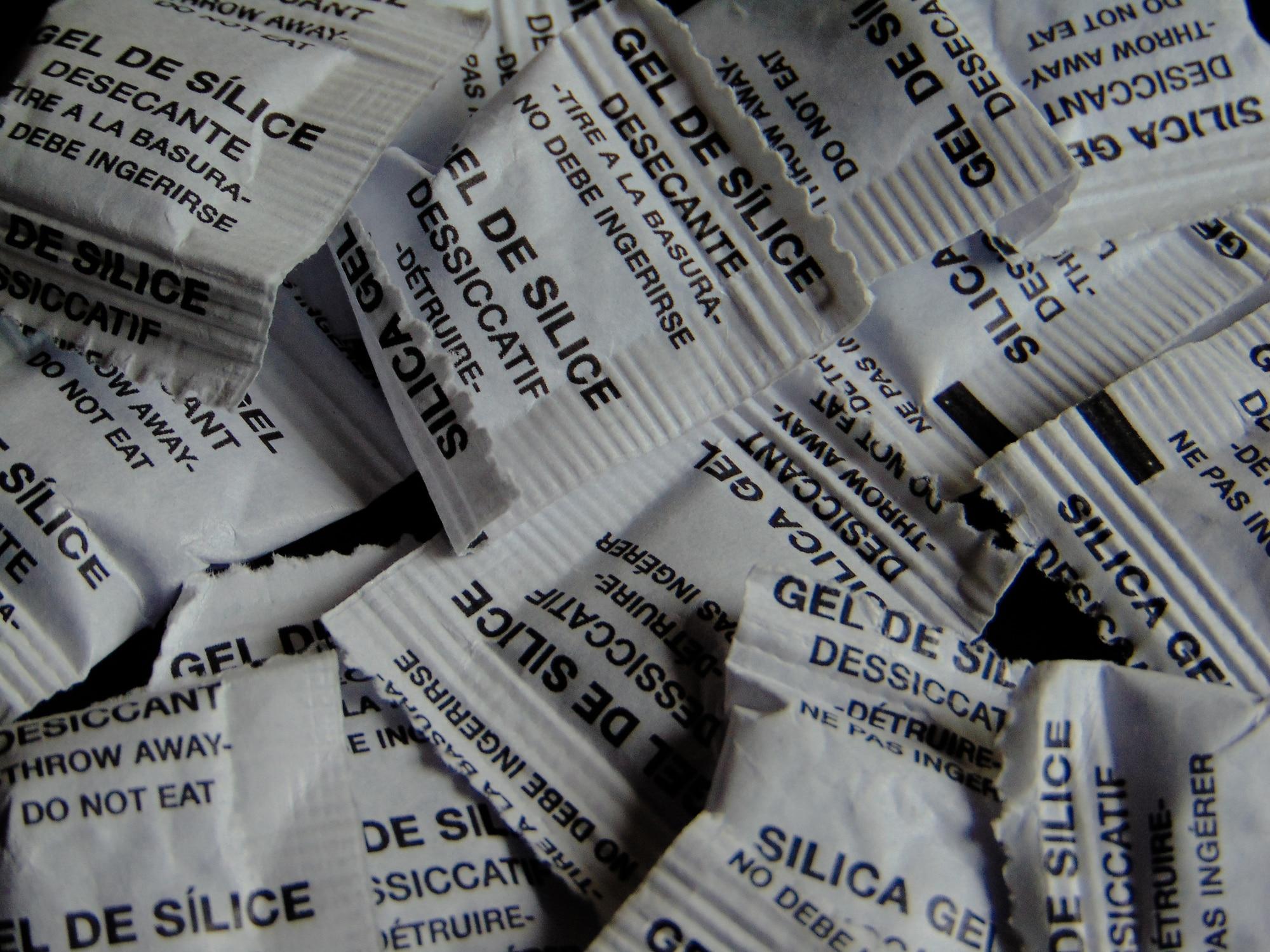 Pochettes de gel de silice