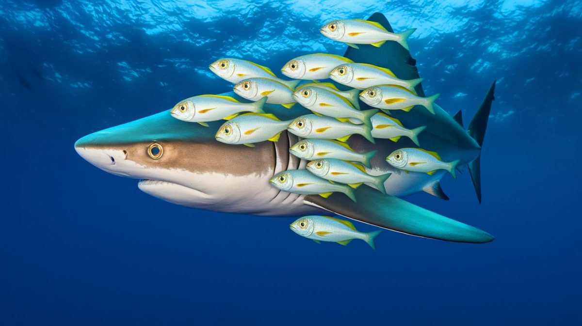 « Technique de chasse révolutionnaire » : ces poissons astucieux se cachent derrière des requins pour capturer leurs proies avec une efficacité inégalée « Technique de chasse révolutionnaire » : ces poissons astucieux se cachent derrière des requins pour capturer leurs proies avec une efficacité inégalée