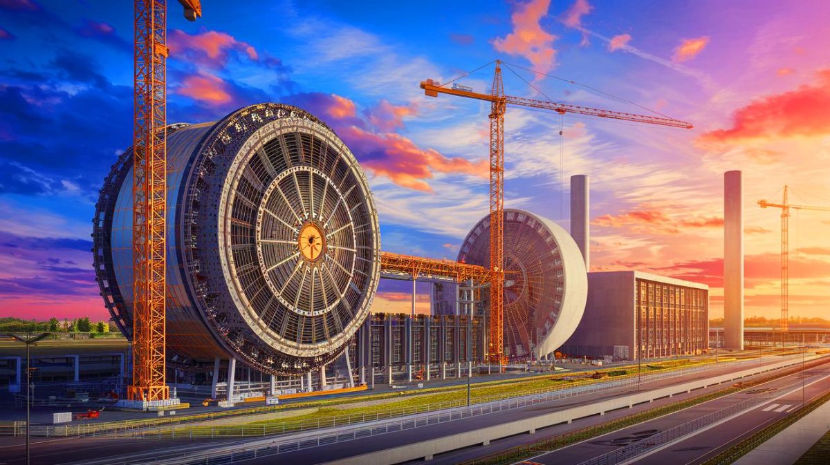 Le projet ITER, plus grand chantier énergétique mondial, vient de franchir une avancée déterminante pour rapprocher l’humanité de l’énergie illimitée Illustration de la construction du réacteur ITER et de ses systèmes magnétiques avancés (création par IA, illustration non réaliste). Crédit : Ideogram.