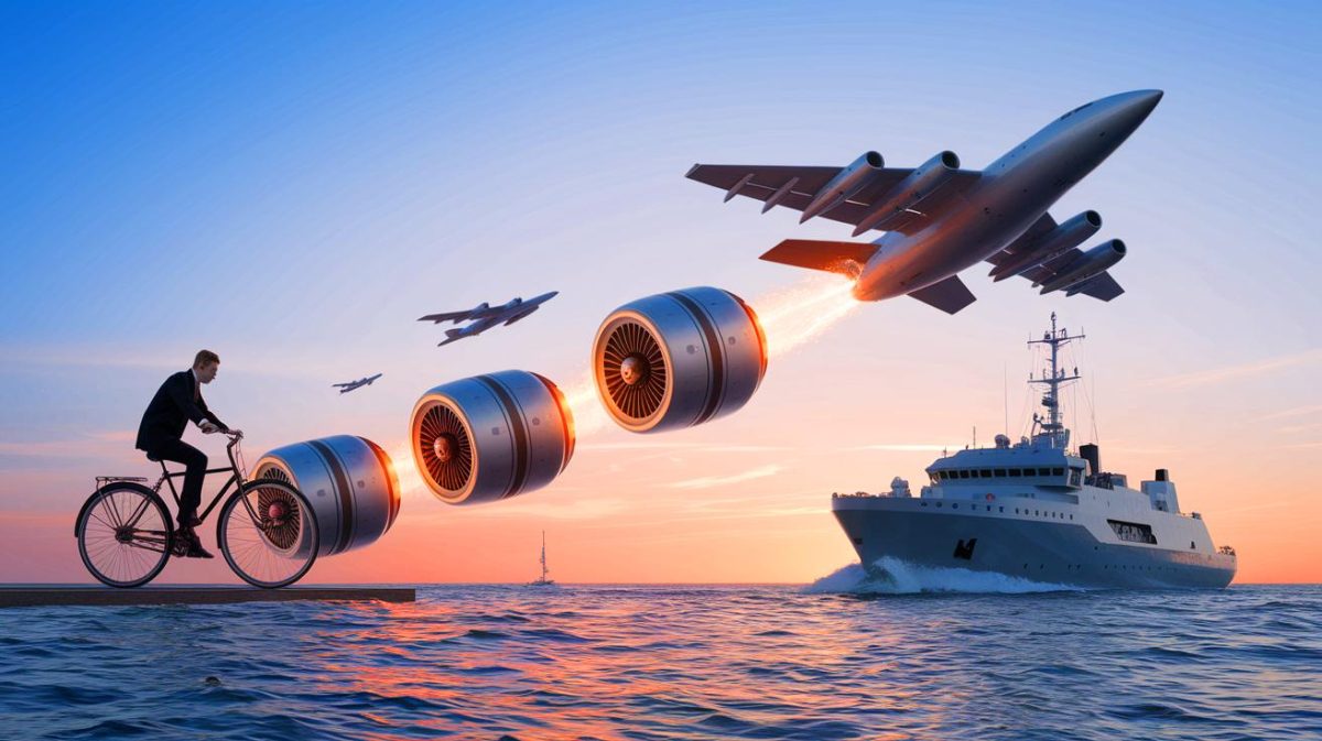 D’un simple vélo à une révolution militaire : le moteur Aerothrust bouleverse l’aviation, s’impose sur mer et redéfinit l’avenir du transport mondial « Une avancée historique bouleverse l'industrie mondiale » : le moteur Aerothrust transforme le transport en conquérant les airs et les mers