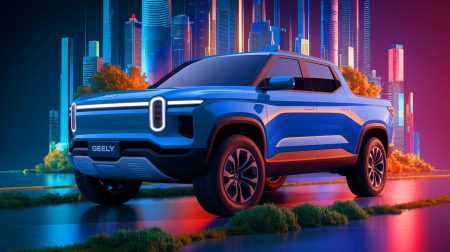 Illustration de la révolution des pick-up avec le modèle hybride Radar de Geely (création par IA, illustration non réaliste). Crédit : Ideogram.