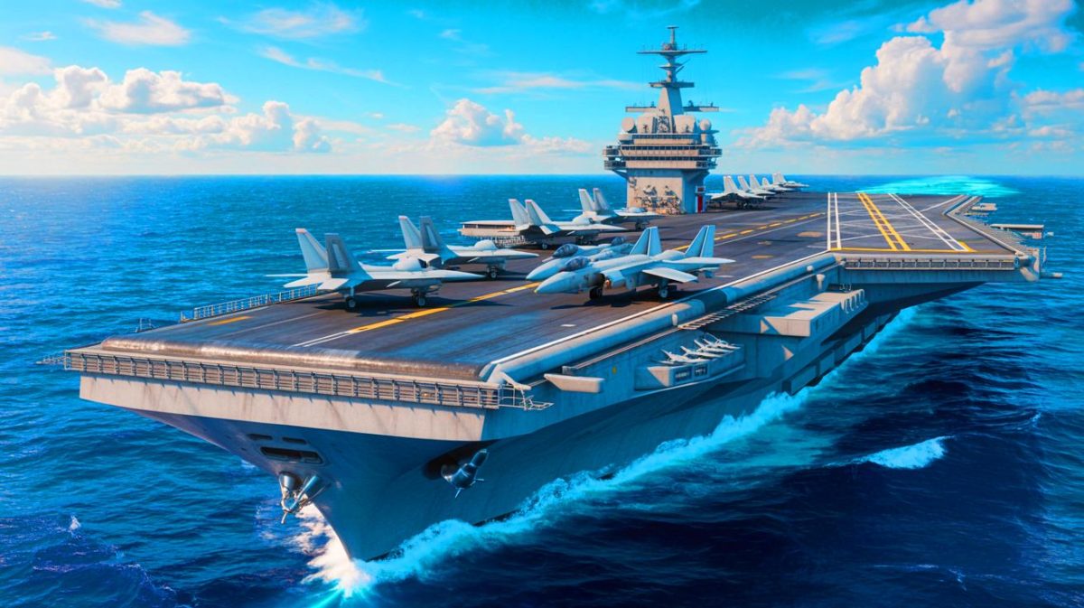 Ce géant des mers : un porte-avions français de 80 000 tonnes s’impose comme le mastodonte incontesté de l’Europe maritime, reléguant ses rivaux au second plan Illustration de la construction du plus grand porte-avion d'Europe. Image réalisée par IA.