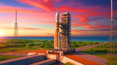 Déclaration choc : le projet Kuiper d’Amazon repoussé, la méga-constellation de satellites en attente, enjeux stratégiques et économiques colossaux en jeu Illustration de la constellation de satellites Kuiper d'Amazon en orbite terrestre (création par IA, non réaliste). Crédit : Ideogram