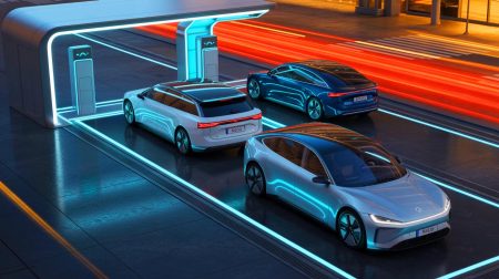 La Chine pulvérise l’Amérique : ce réseau colossal d’échange de batteries redéfinit la mobilité électrique en 30 secondes chrono Illustration de l'alliance entre NIO et CATL pour le réseau mondial de stations d'échange de batteries. Image réalisée par IA.
