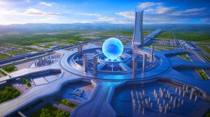 Illustration de la découverte d'un complexe chinois de fusion laser à Mianyang. Image réalisée par IA.