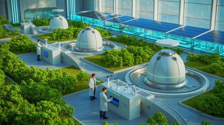 La France s’apprête à dominer le nucléaire du futur : cette ville du Sud devient l’épicentre mondial grâce au centre Newcleo qui promet l’avant-garde énergétique Illustration de l'innovation nucléaire avec le centre de recherche de Newcleo en Occitanie. Image réalisée par IA.