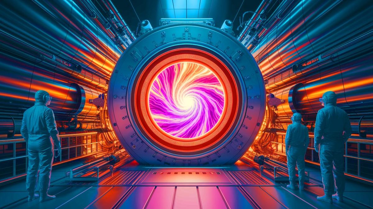 Illustration de la prouesse du CEA en fusion nucléaire avec le tokamak West (création par IA, illustration non réaliste). Crédit : Ideogram.