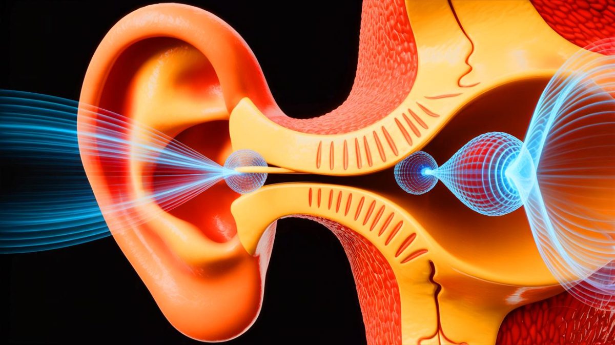 « Ils redonnent l’ouïe à des sourds » : cette percée médicale bouleverse tout ce qu’on croyait possible Illustration de la cochlée et des signaux rétrogrades influençant l'audition (création par IA, non réaliste). Crédit : Ideogram