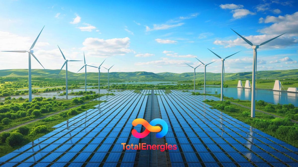 « Même Elon Musk n’a pas osé ça » : cette entreprise française défie Tesla avec son offensive verte sur trois continents Illustration de l'expansion de TotalEnergies dans la production d'électricité verte sur trois continents. Image réalisée par IA.
