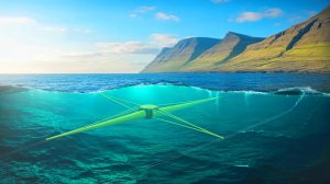 Illustration de l'innovation énergétique sous-marine des îles Féroé avec le dispositif Luna 12 (création par IA, illustration non réaliste). Crédit : Ideogram.