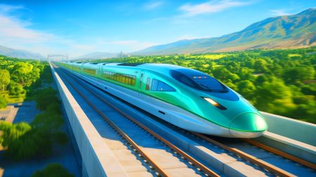 « Un train à 603 km/h qui flotte sur des aimants » : le Maglev japonais pulvérise les limites du transport mondial Illustration de la vitesse record du train Maglev à lévitation magnétique. Image réalisée par IA.