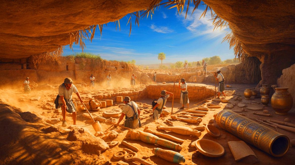 « La bataille d’Armageddon a bien eu lieu » : des vestiges exhumés à Megiddo confirment un affrontement raconté dans la Bible Illustration de la bataille historique de Megiddo, site légendaire d'Armageddon. Image réalisée par IA.