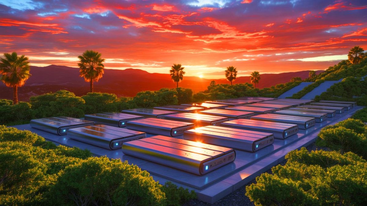 « Elle tourne avec de la rouille » : cette batterie révolutionnaire promet 100 heures d’autonomie dans un test californien Illustration de la batterie fer-air innovante développée par Form Energy pour prolonger la durée de stockage énergétique en Californie. Image réalisée par IA.