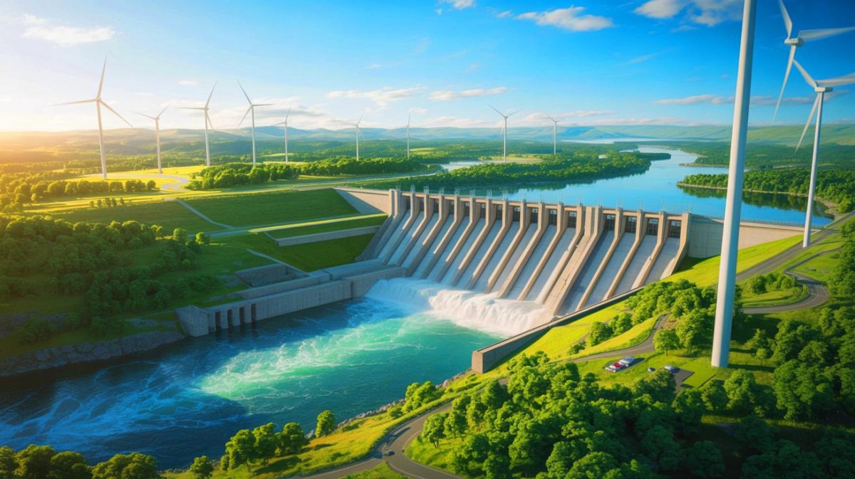La Chine électrise la planète avec cette batterie colossale de 2 300 hectares qui bouleverse l’industrie énergétique mondiale Illustration de la station de stockage par pompage de Fengning, la plus grande "batterie d'eau" au monde. Image réalisée par IA.