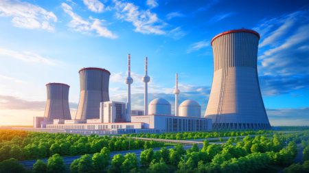 Illustration de la première centrale nucléaire hybride fusion-fission en Chine. Image réalisée par IA.