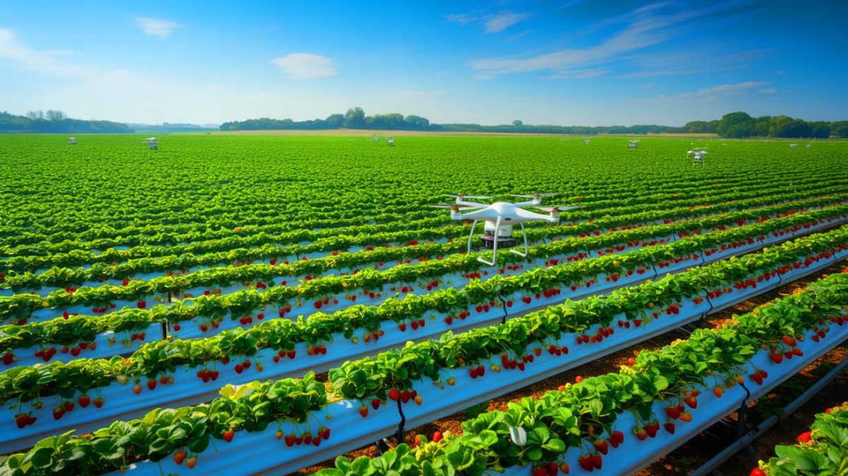 La Chine s’empare du marché mondial avec 200 000 hectares de plantations du fruit préféré des Français : une domination écrasante qui bouleverse la hiérarchie agricole Illustration de la domination chinoise dans la production mondiale de fraises grâce à des innovations technologiques. Image réalisée par IA.