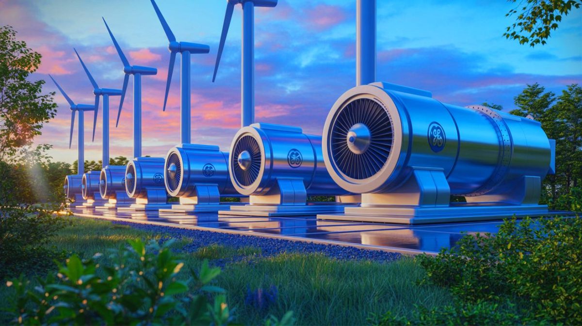 « Ce bijou high-tech alimente déjà 50 millions de foyers » : la nouvelle fierté des États-Unis électrise le secteur de l’énergie Illustration de turbines à gaz de GE Vernova contribuant à la transition énergétique. Image réalisée par IA.