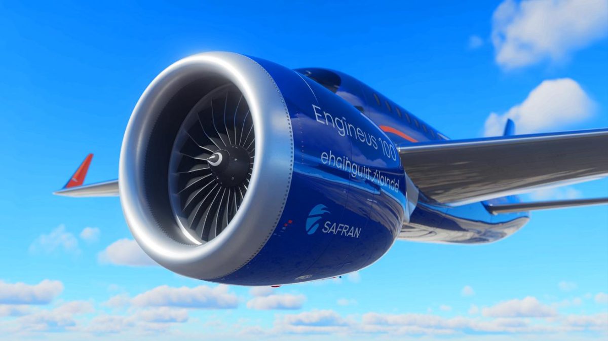 « Le ciel ne sera plus jamais le même » : cette percée française dans l’aviation électrique promet de bouleverser l’avenir des voyages aériens Illustration de la certification du premier moteur d'avion électrique ENGINeUS 100 par Safran. Image réalisée par IA.