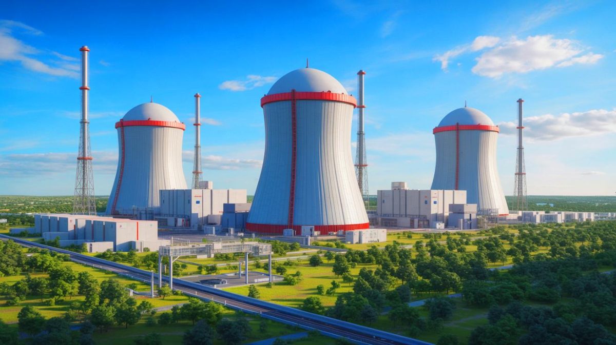 Illustration de l'ambitieuse stratégie de l'Inde pour tripler sa capacité nucléaire avec l'aide de la France. Image réalisée par IA.