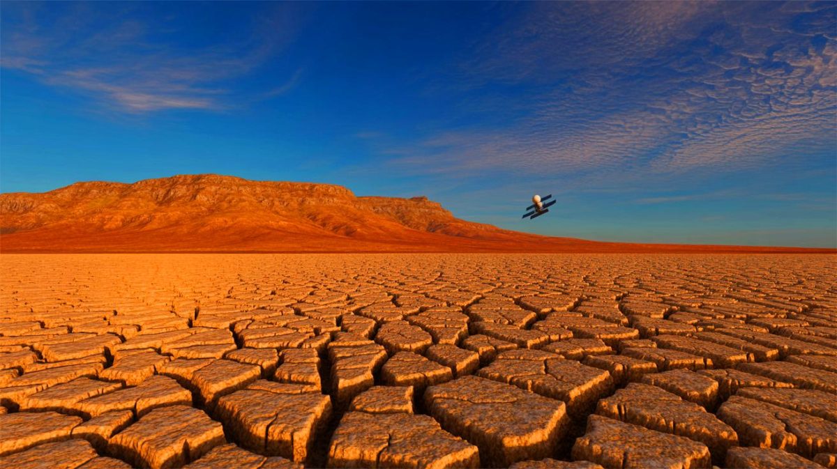 Mystère en Afrique du Sud : ces sols émergent lentement de l’eau, la cause potentielle enfin dévoilée par les scientifiques Illustration de l'élévation progressive des sols en Afrique du Sud due à la sécheresse. Image réalisée par IA.