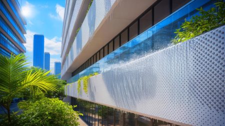 « Il suffit de peindre pour rafraîchir » : ce revêtement révolutionnaire réduit la chaleur même sous forte humidité Illustration de la peinture innovante développée pour rafraîchir les bâtiments en climats humides. Image réalisée par IA.